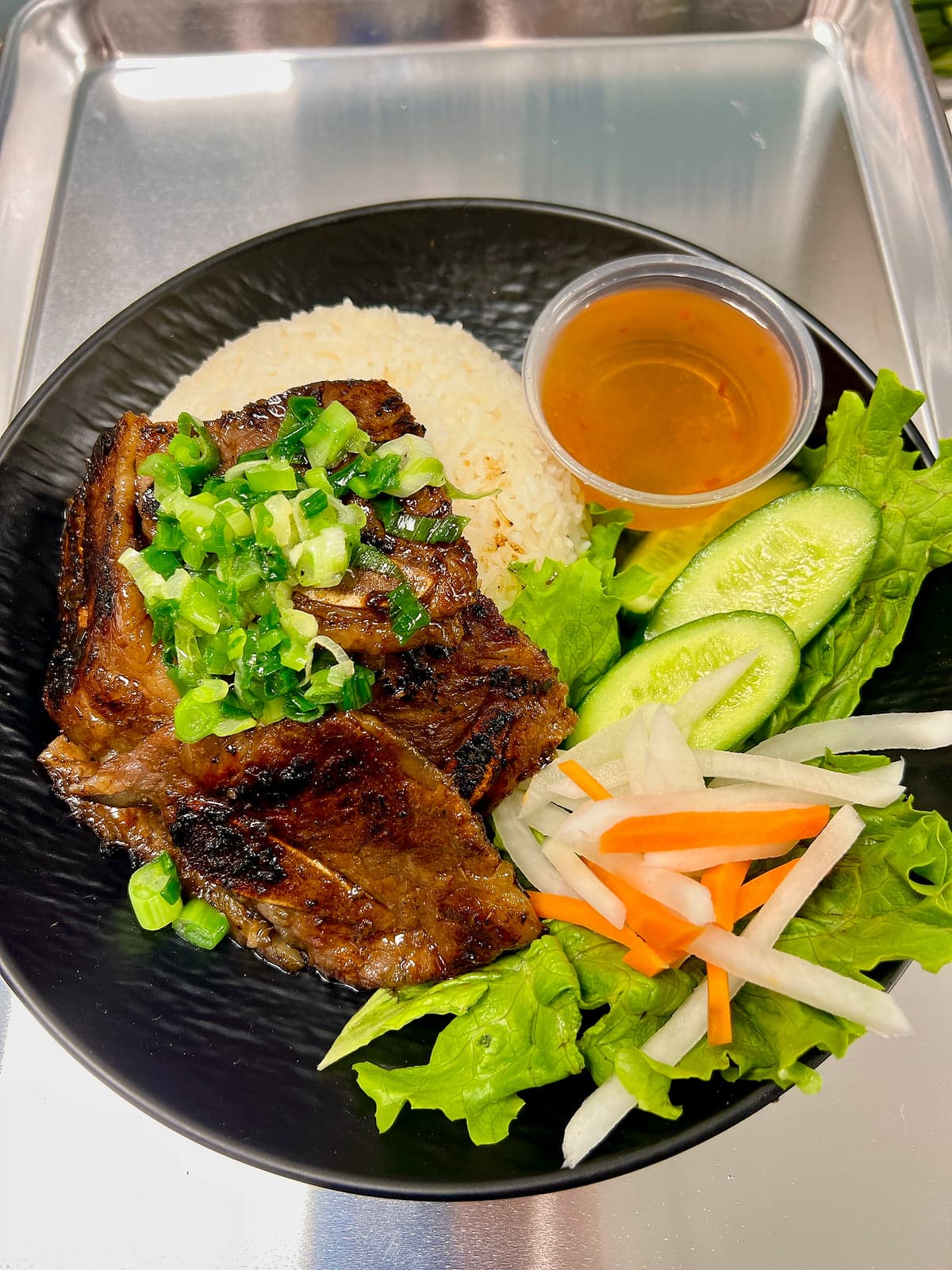 Grilled Beef Short Rib Steamed Rice