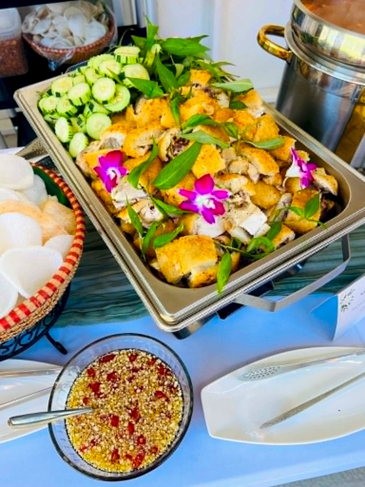 Bê Thui — served w/ Fresh Herbs & Mắm Nêm